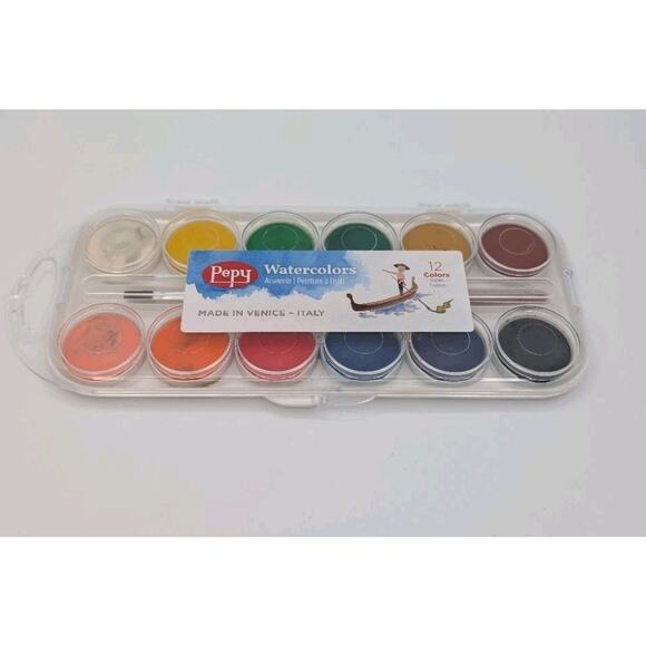 Pepy Watercolors 12-Color Set Made in Venice Italy Artist Paint Tin - Picture 2 of 4